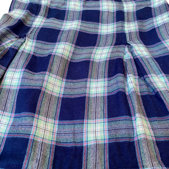 Hollister Mini Skirt Blue Checked Plaid Y2K Vibes Summer Lightweight Flannel M - Picture 5 of 6